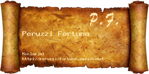 Peruzzi Fortuna névjegykártya